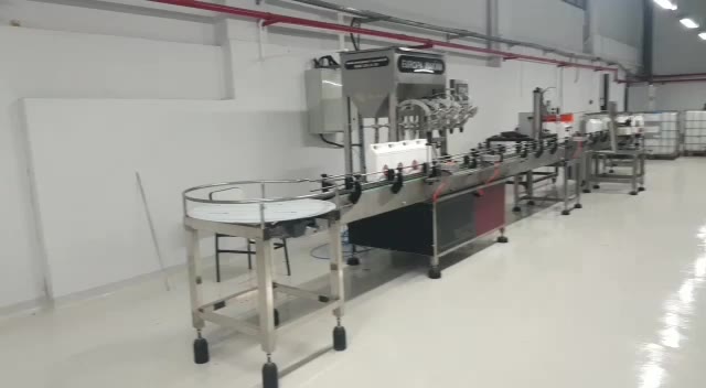 4 Nozullu dolum makinası hattı